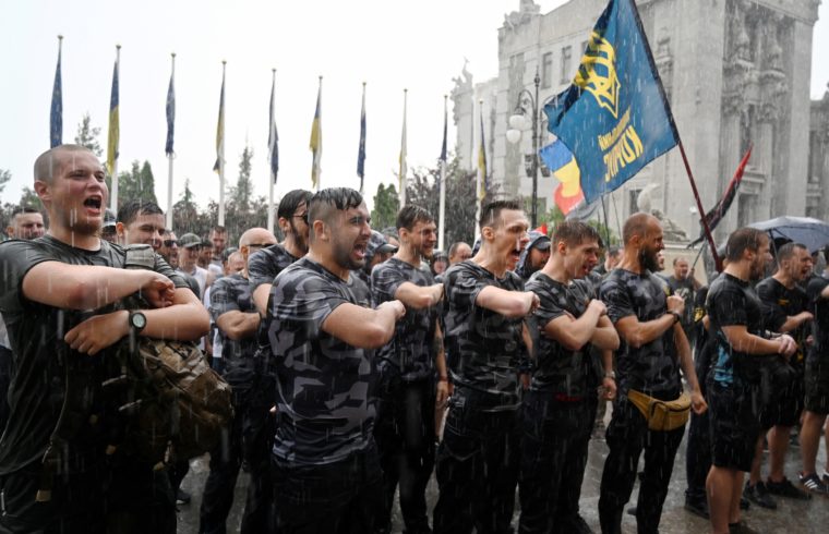 Ukrán szélsőjobboldaliak tüntetése Kijevben 2019. július 27-én #moszkvater