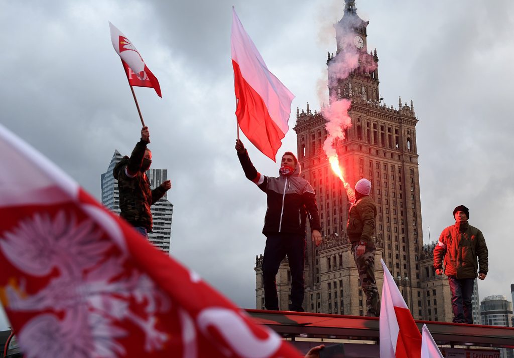 Megemlékezők a Lengyel Függetlenség napján Varsóban, 2017. november 11-én #moszkvater