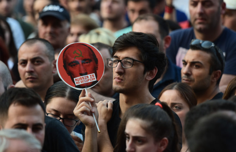 Oroszellenes tüntetés Tbilisziben, Grúzia fővárosában 2019. június 20-án #moszkvater