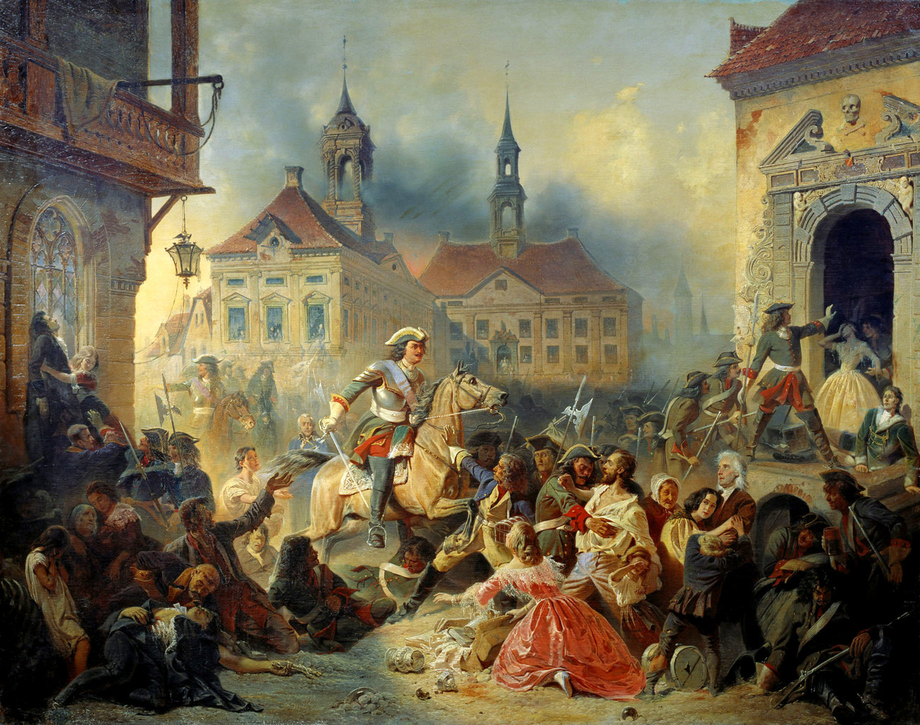 I. Péter orosz cár 1704-ben Narva visszafoglalásakor. Nikolay Sauerweid festménye 1859 #moszkvater