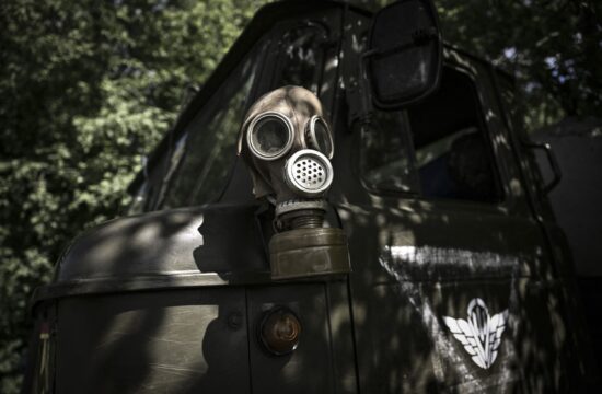 Ukrán csapatokhoz tartozó gázmaszk Liszicsanszk térségében 2022 május 23-án #moszkvater