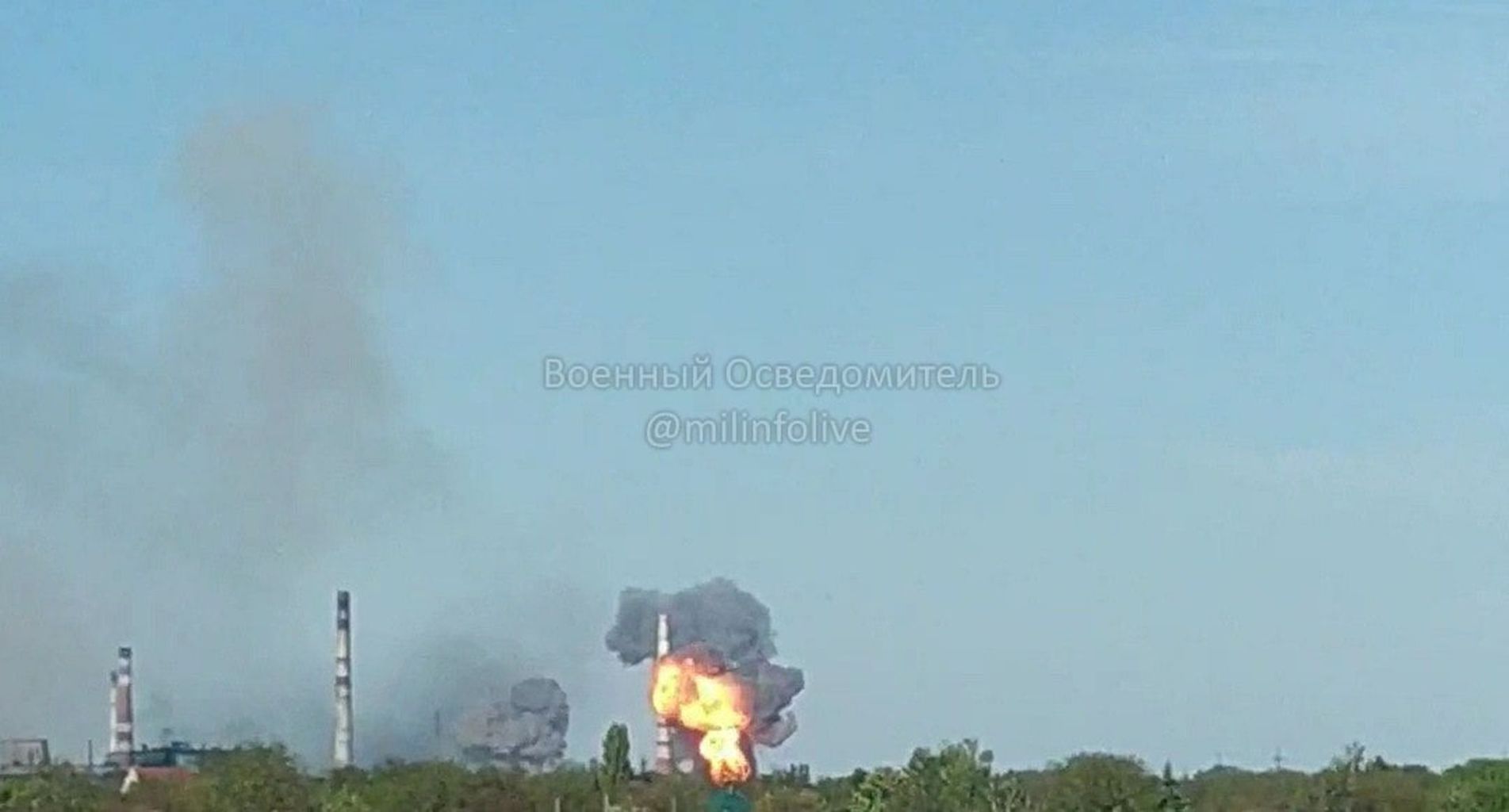 Az egyik cirkáló rakéta becsapódásának pillanata #moszkvater