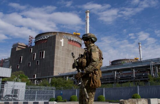 Orosz járőr a zaporozsjei atomerőműben 2022. május 1-jén #moszkvater