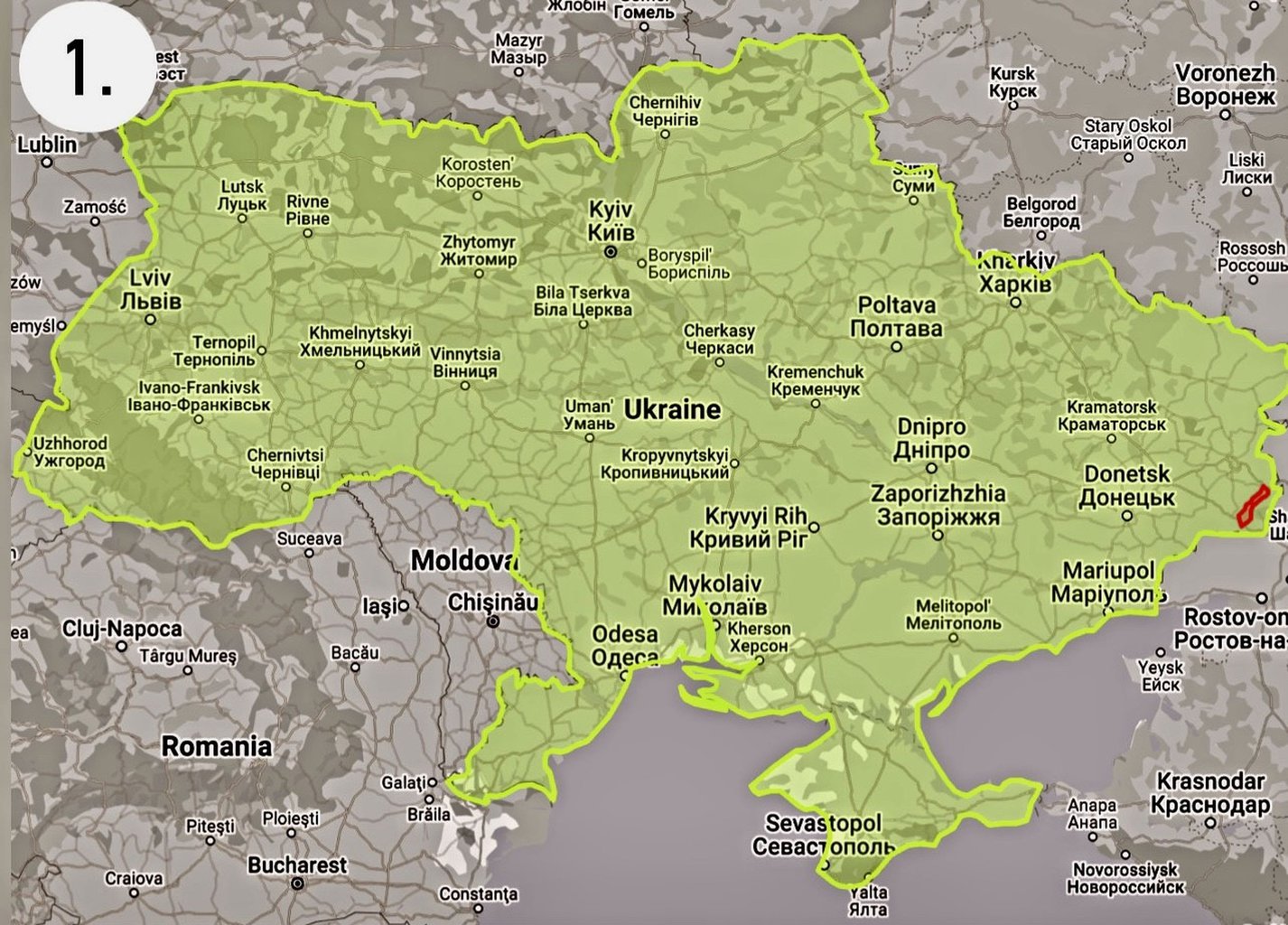 A Gázai övezet mérete Ukrajna területéhez viszonyítva #moszkvater