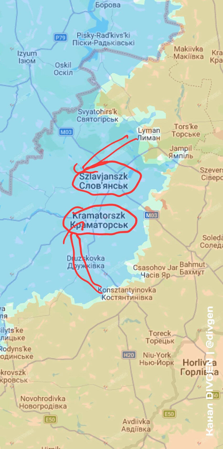 Zárul a katlan Limanban 2 térkép 001 #moszkvater